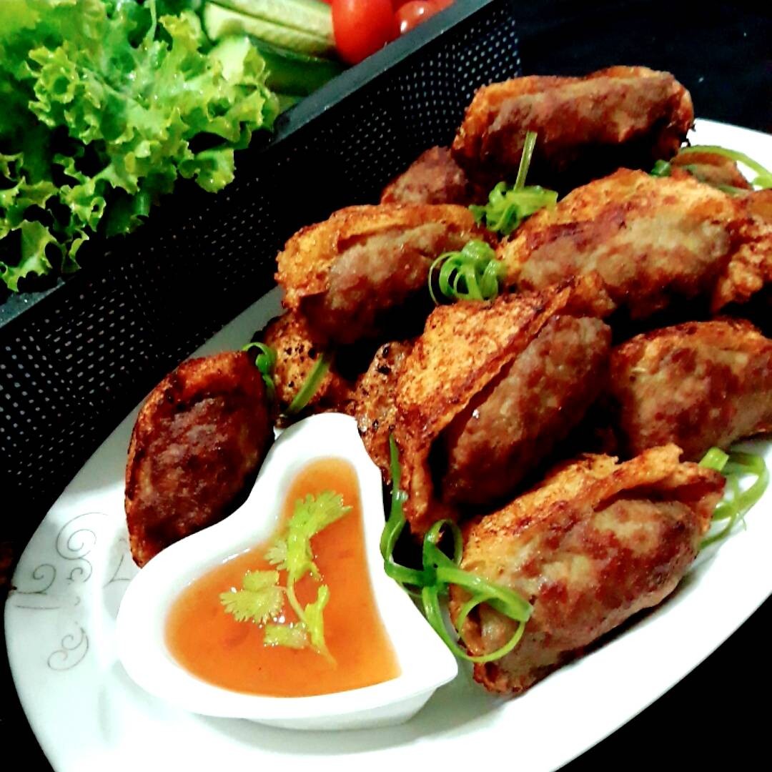 เต้าหู้ทอด(เต้าหู้พัฟ)ยัดไส้เนื้อหมูบด