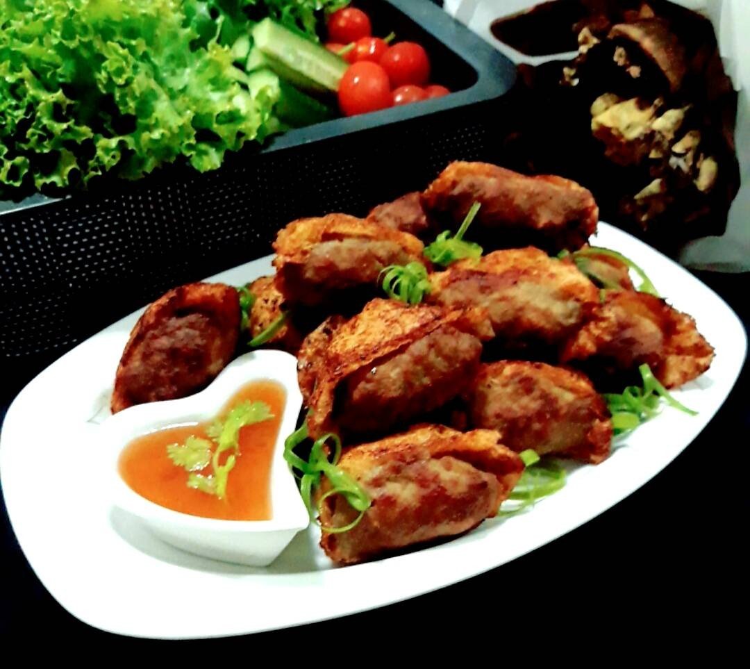 เต้าหู้ทอด(เต้าหู้พัฟ)ยัดไส้เนื้อหมูบด