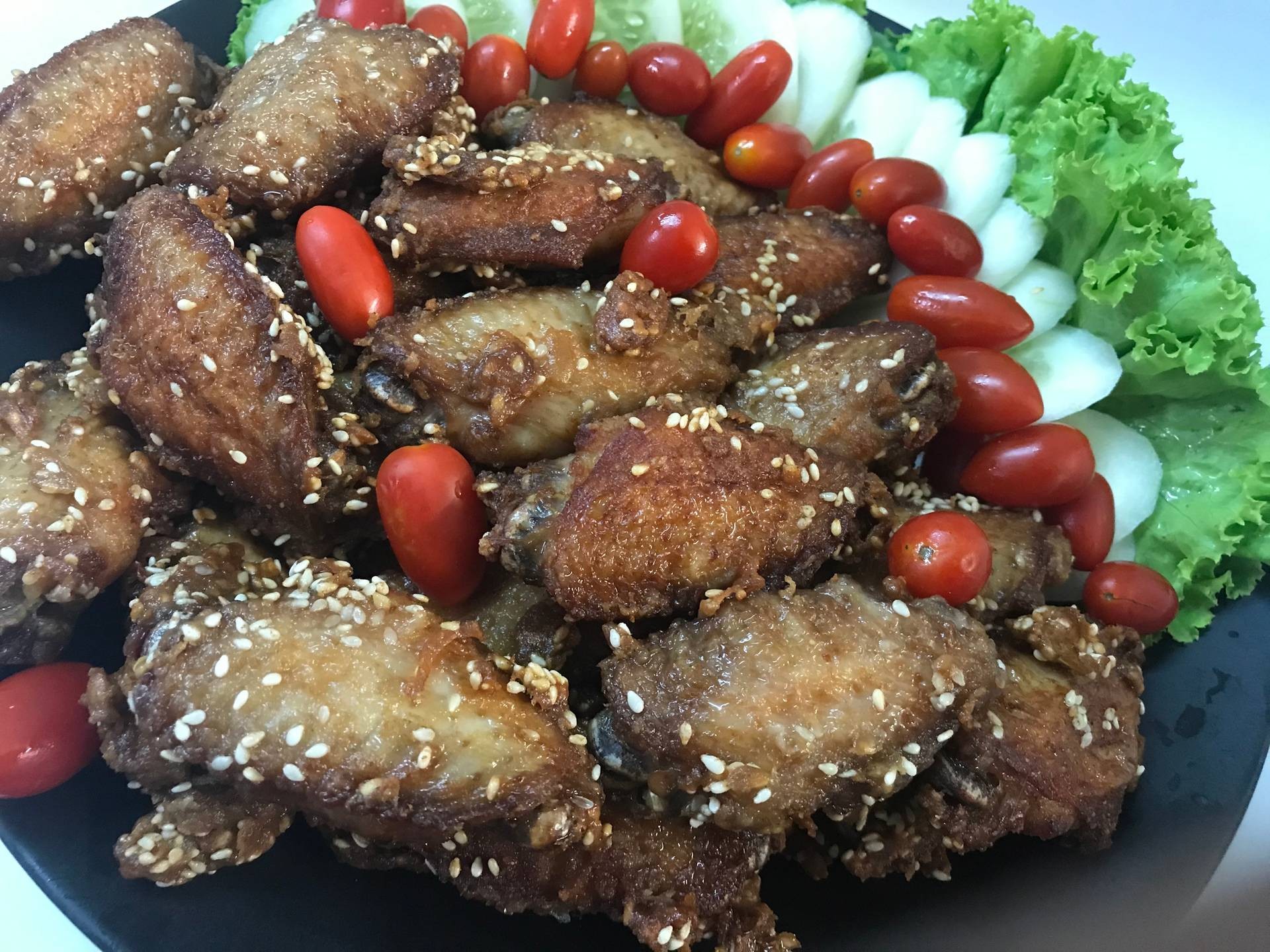 ไก่ทอดงา แป้งบาง
