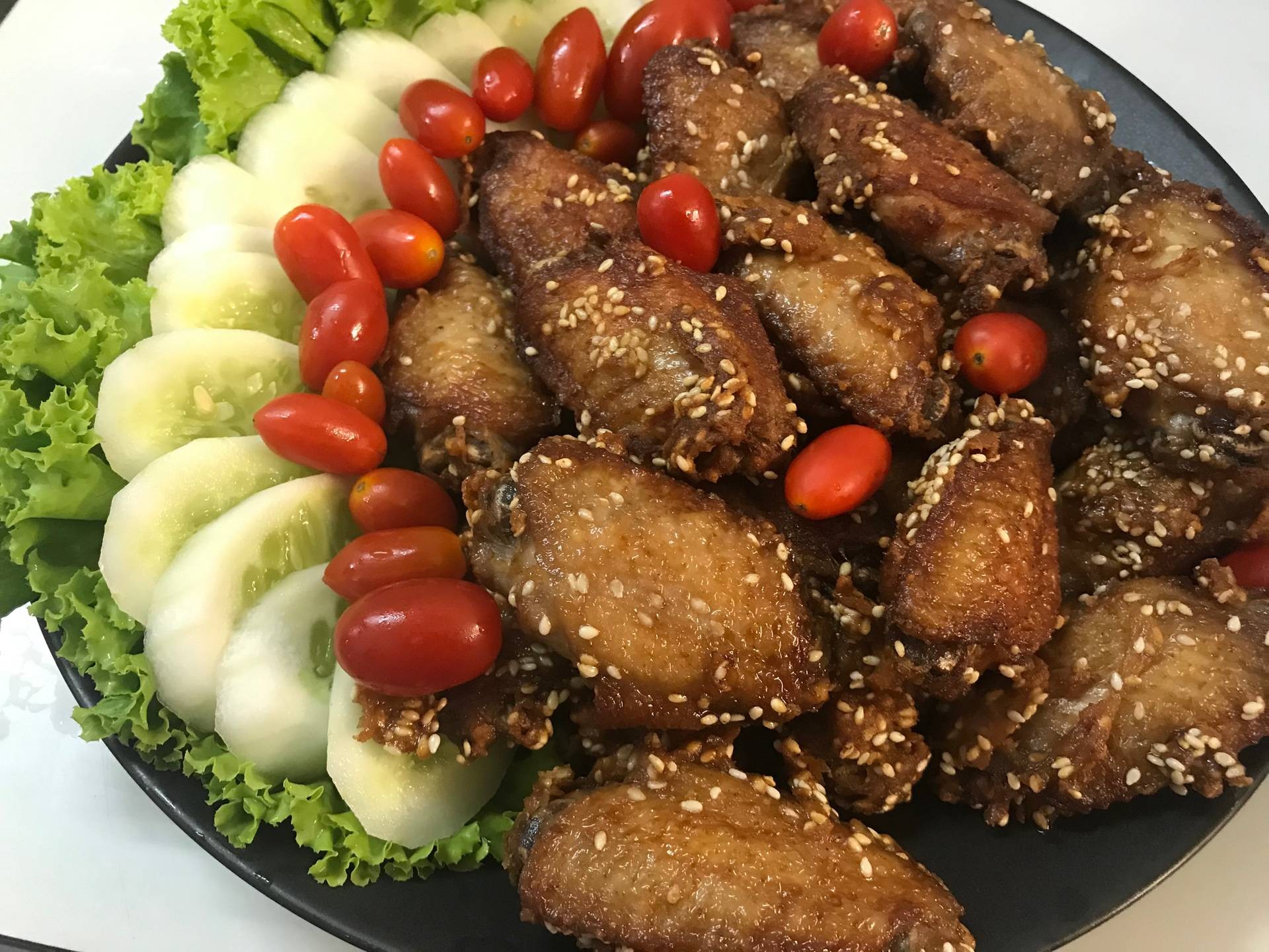 ไก่ทอดงา แป้งบาง