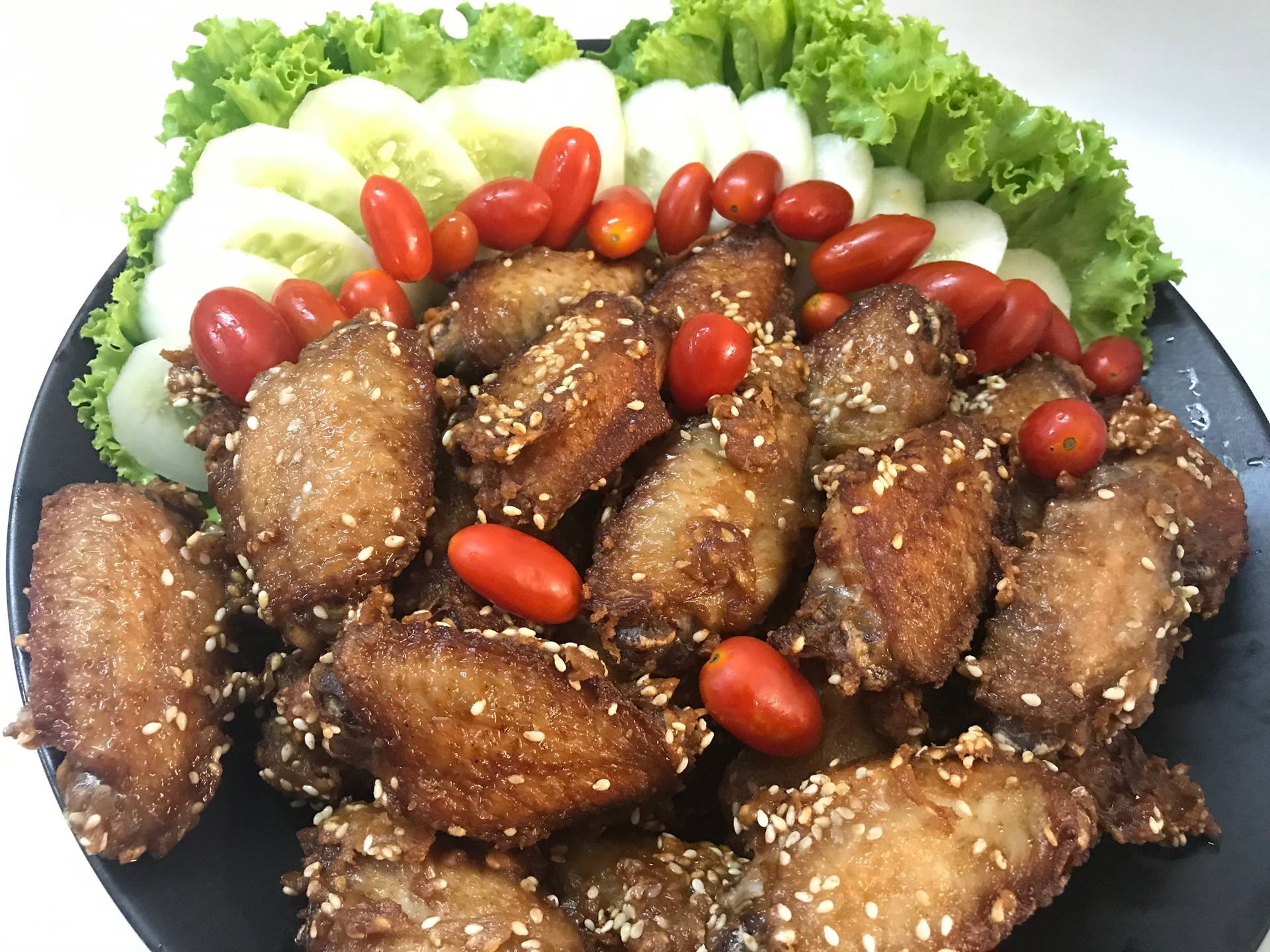 ไก่ทอดงา แป้งบาง