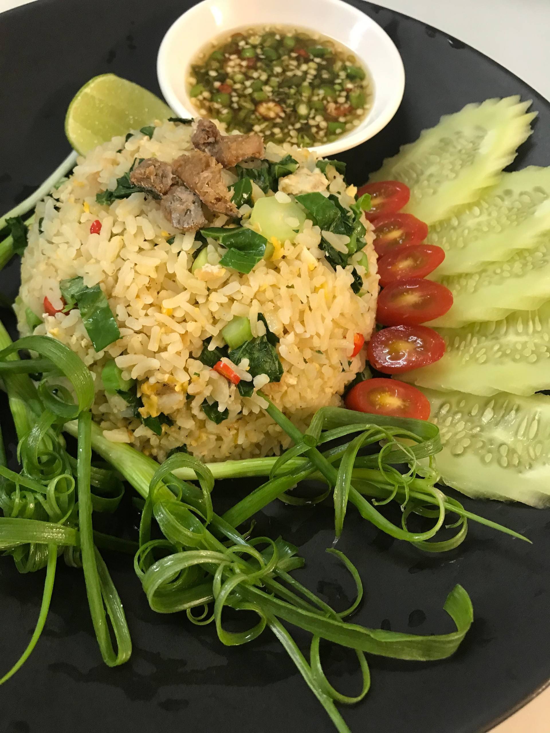 ข้าวผัดคะน้าปลาเค็ม 