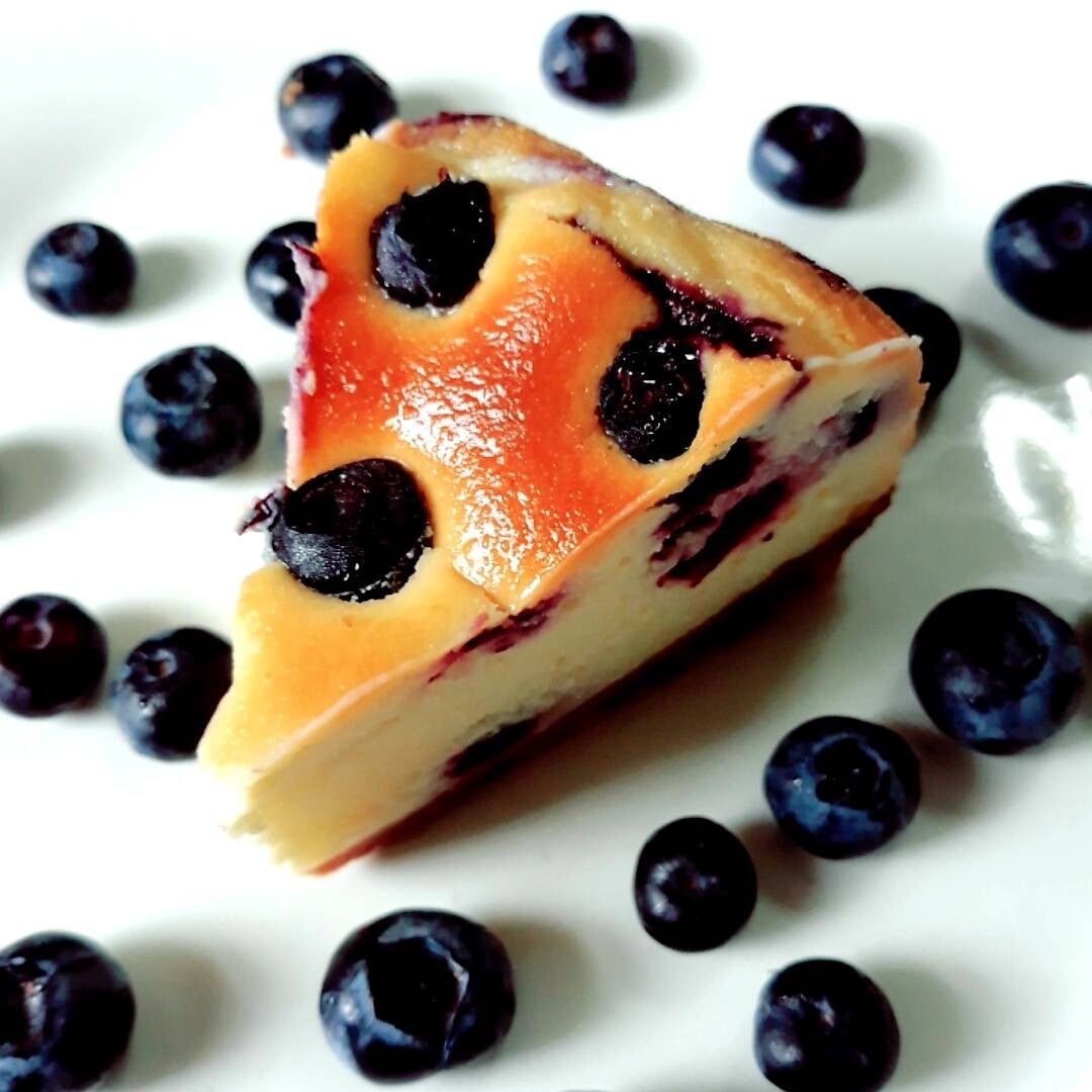 Blueberry Cheesecake บลูเบอรี่ชีสเค้ก (แบบอบ)
