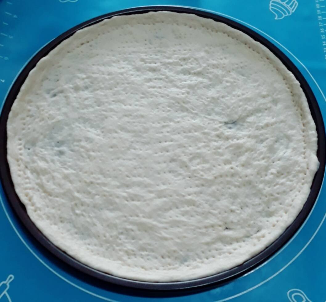 สูตรแป้งพิซซ่าบางกรอบ ( ถาดใหญ่ 2 ถาด) Homemade Thin Crust Pizza Dough