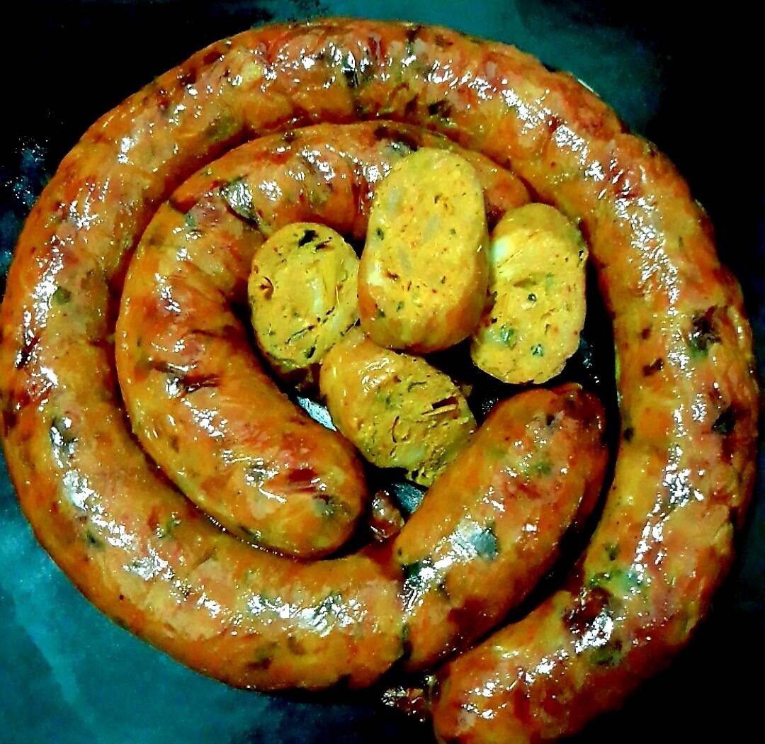 ไส้อั่วไก่ (แบบอบ) Sai Au ( Northern Thai Spicy Sausage )