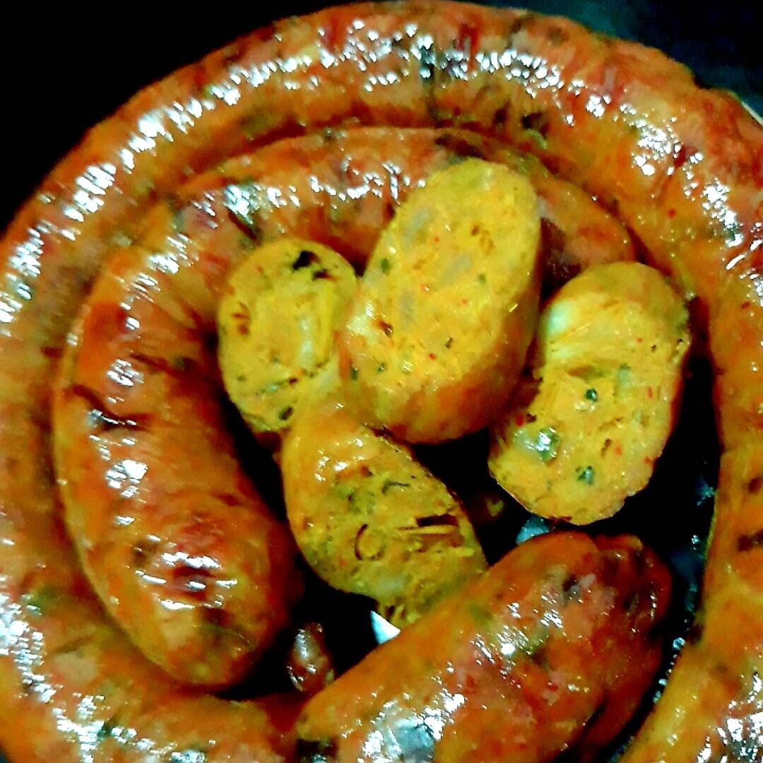 ไส้อั่วไก่ (แบบอบ) Sai Au ( Northern Thai Spicy Sausage )