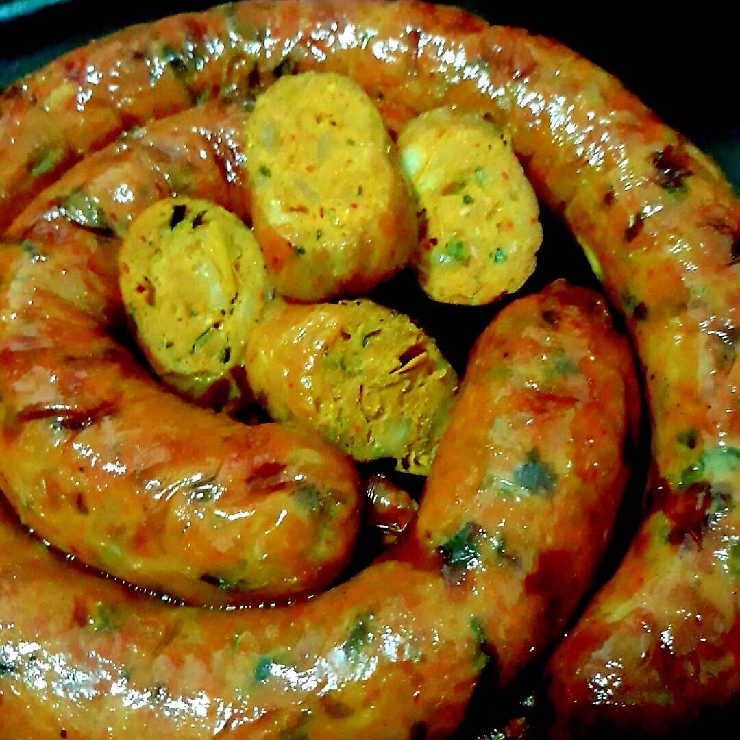ไส้อั่วไก่ (แบบอบ) Sai Au ( Northern Thai Spicy Sausage )
