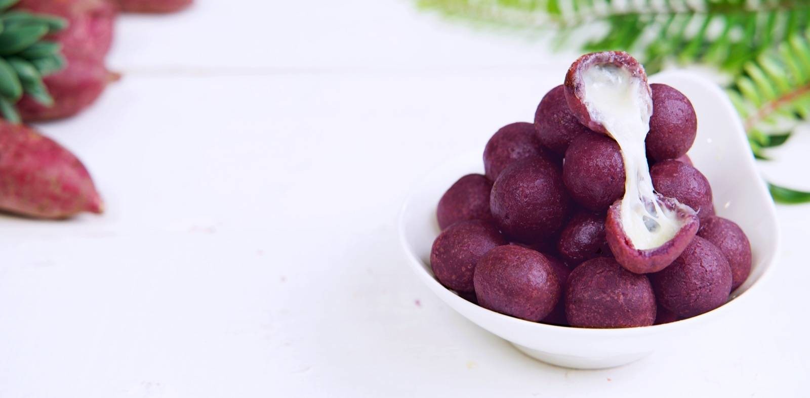 มันม่วงไข่เต่าชีสบอล