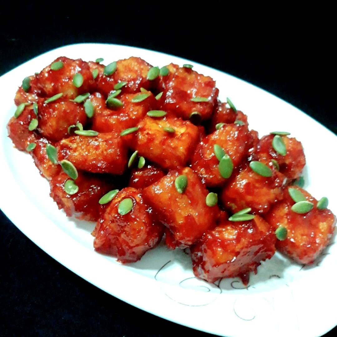 เต้าหู้ทอดกรอบสไตล์เกาหลี/เต้าหู้หวานเผ็ดกรุบกรอบ Dubu - gunjeong 