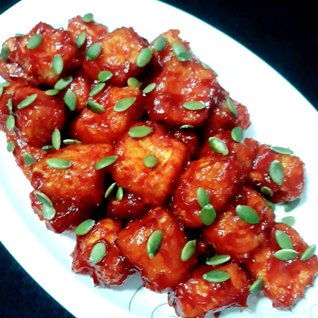 เต้าหู้ทอดกรอบสไตล์เกาหลี/เต้าหู้หวานเผ็ดกรุบกรอบ Dubu - gunjeong 