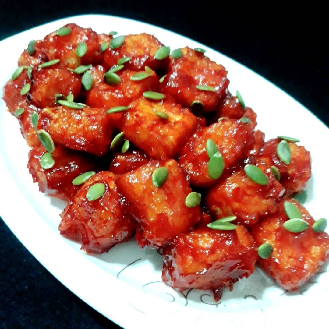 เต้าหู้ทอดกรอบสไตล์เกาหลี/เต้าหู้หวานเผ็ดกรุบกรอบ Dubu - gunjeong 