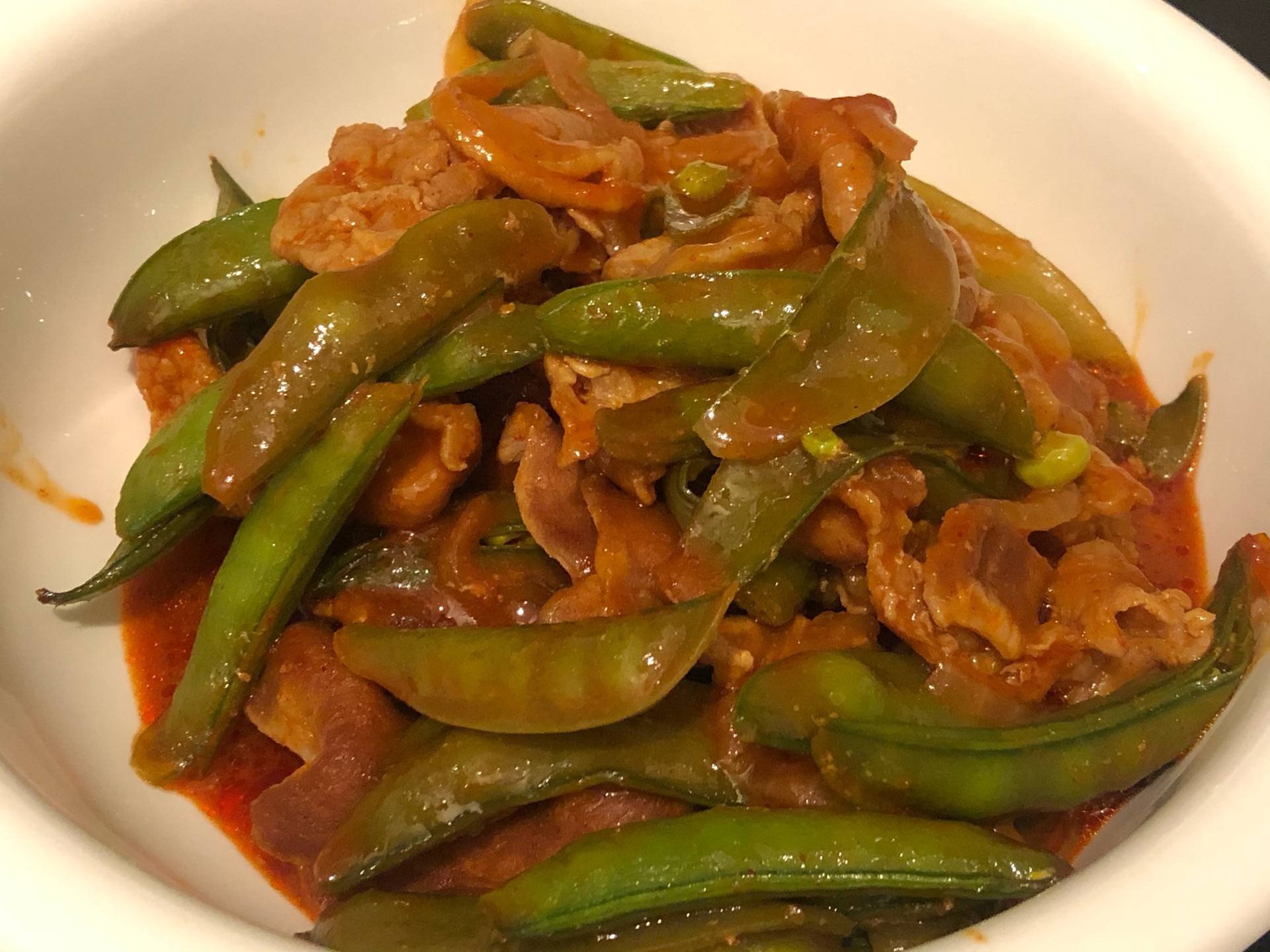 สันคอสไลด์ผัดโคชูจัง