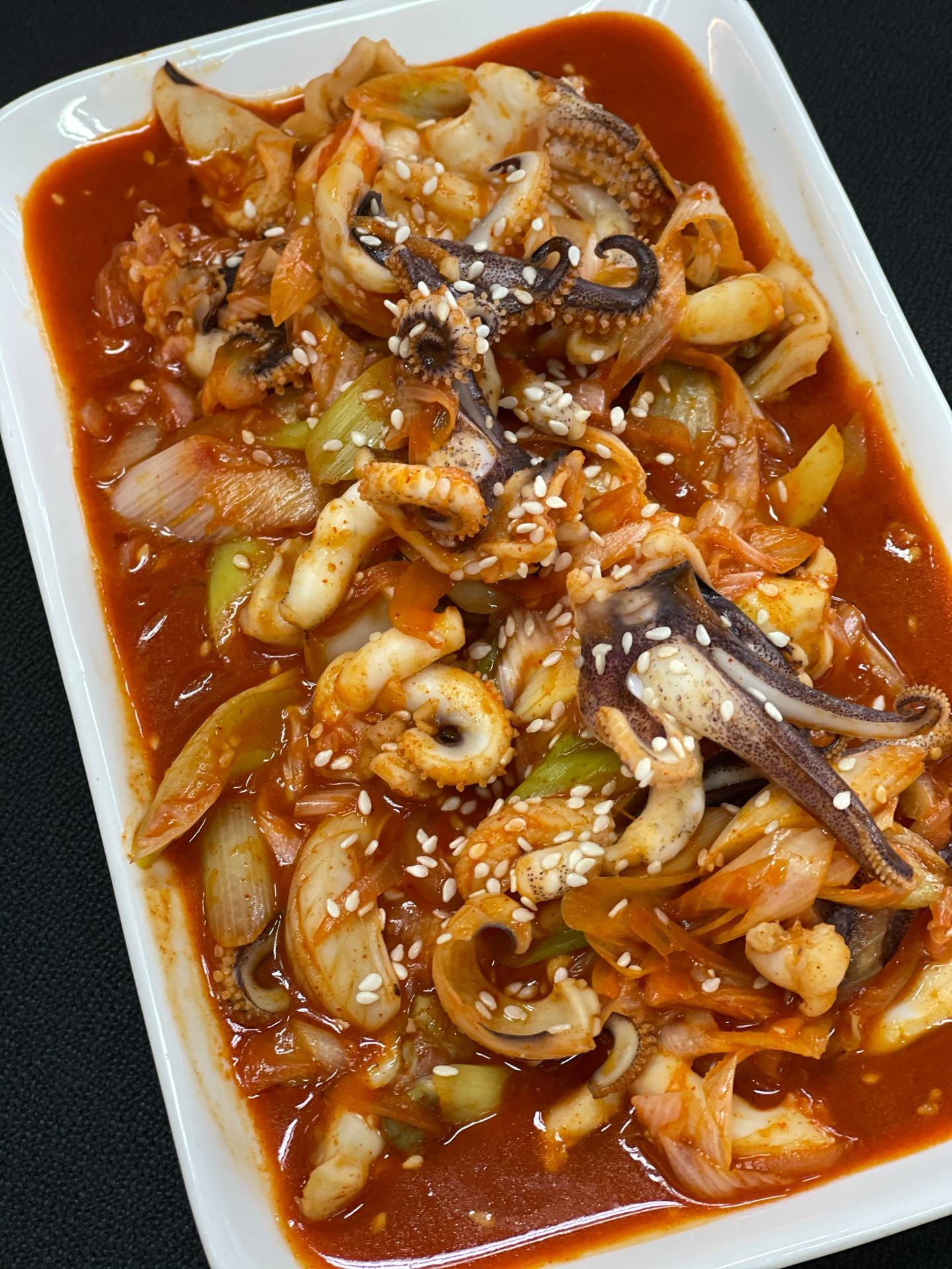 หนวดปลาหมึกผัดซอสเกาหลี 🐙