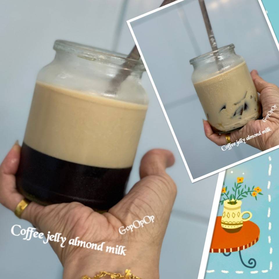 Coffee Jelly Almond Milk