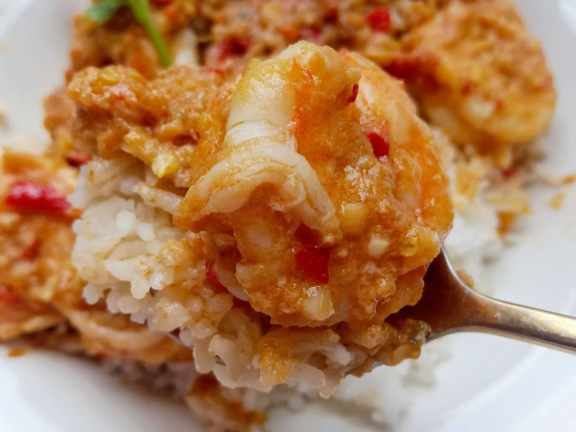 กุ้งผัดมันกุ้งพริกกระเทียม