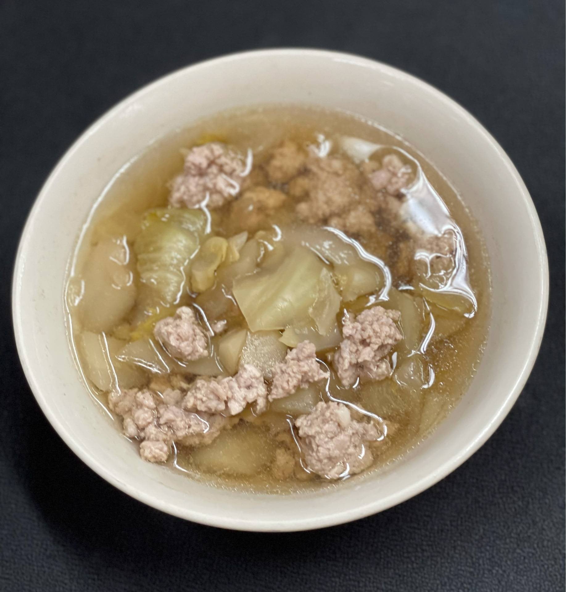 ต้มจืดผักกาดกระป๋องหมูสับ