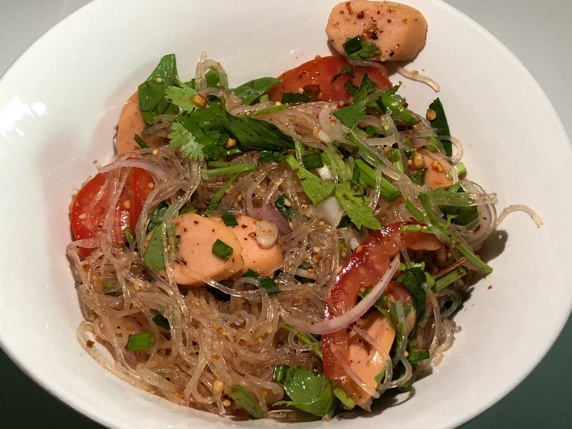 ลาบวุ้นเส้นไส้กรอก