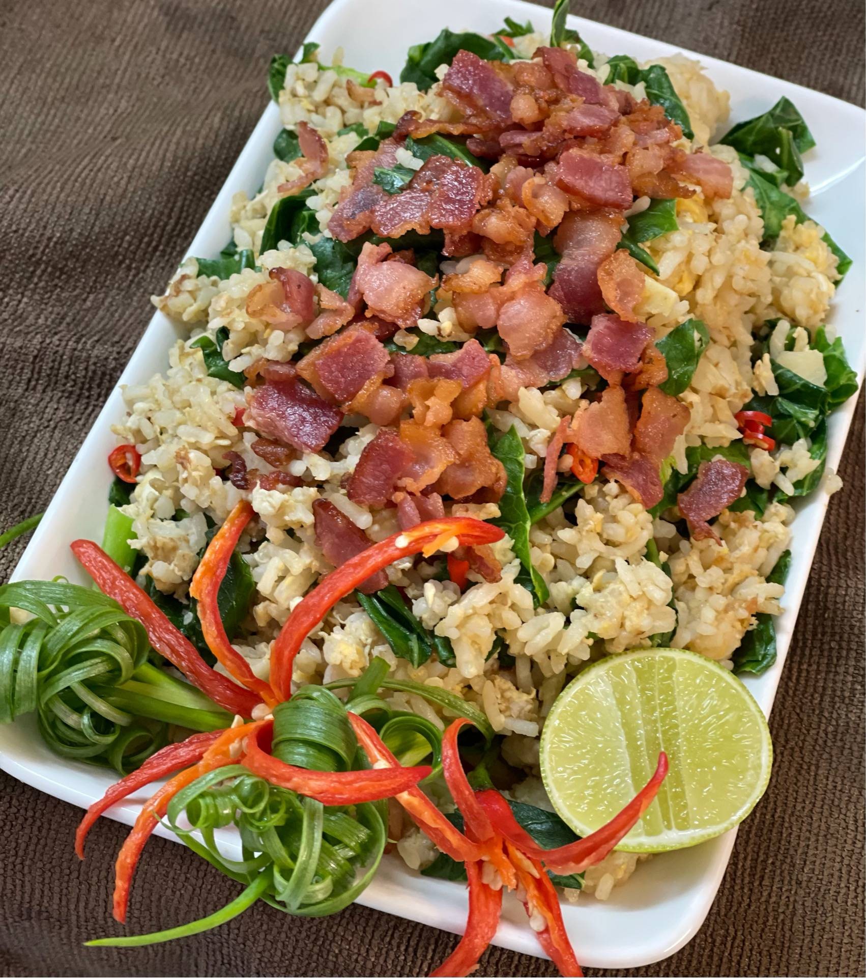 ข้าวผัดเบคอน 🥓