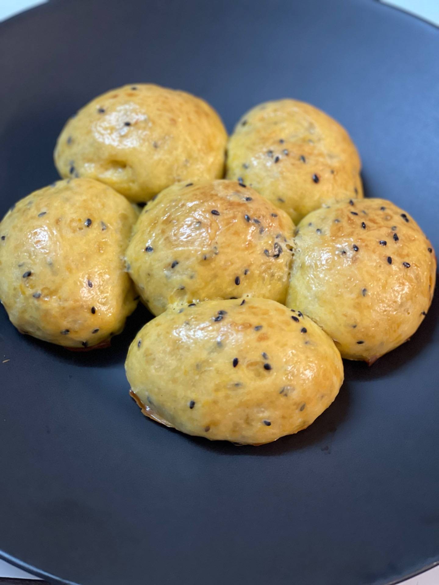 ขนมปังฟักทอง 🎃 แบบ Bun