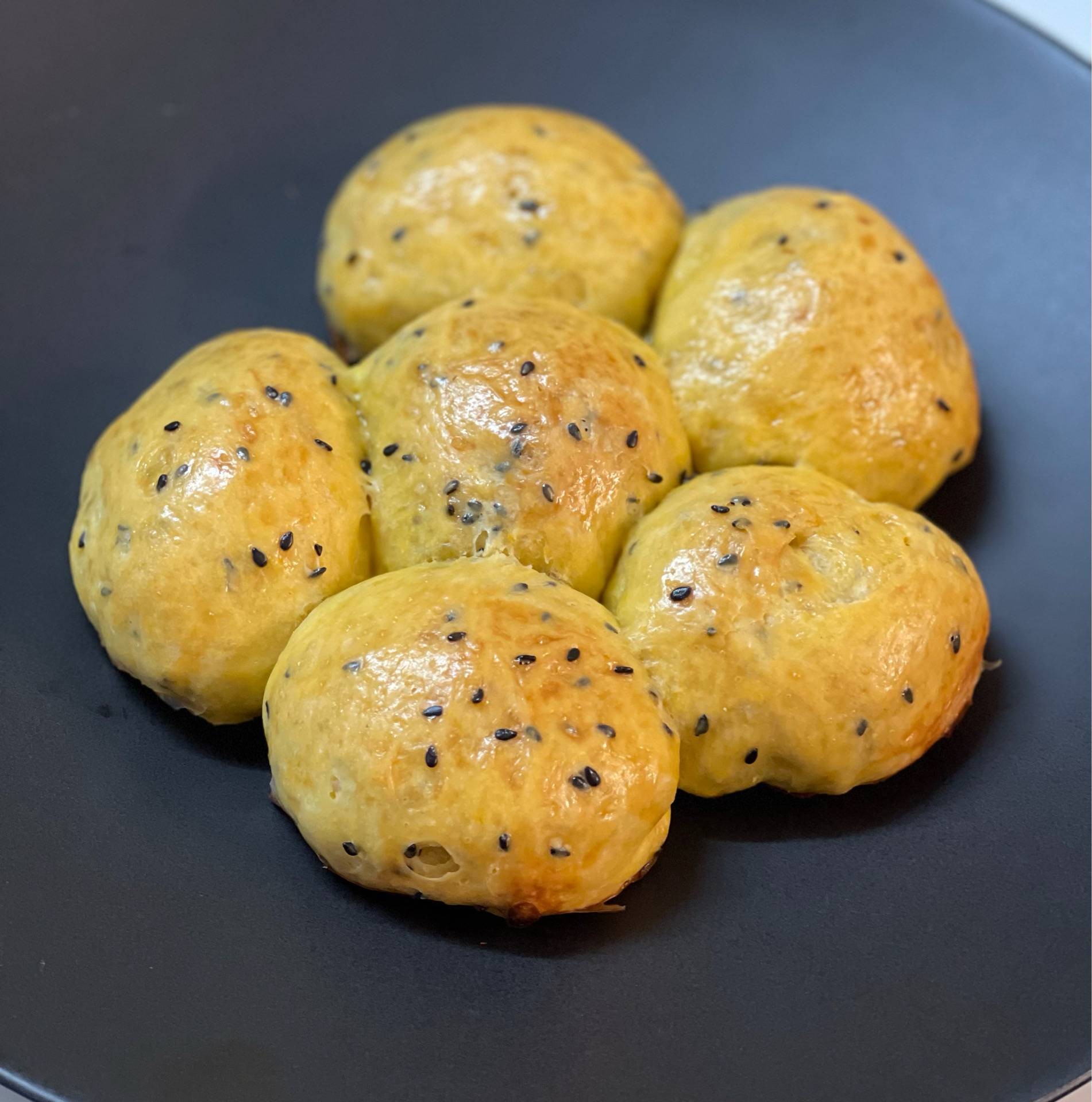 ขนมปังฟักทอง 🎃 แบบ Bun