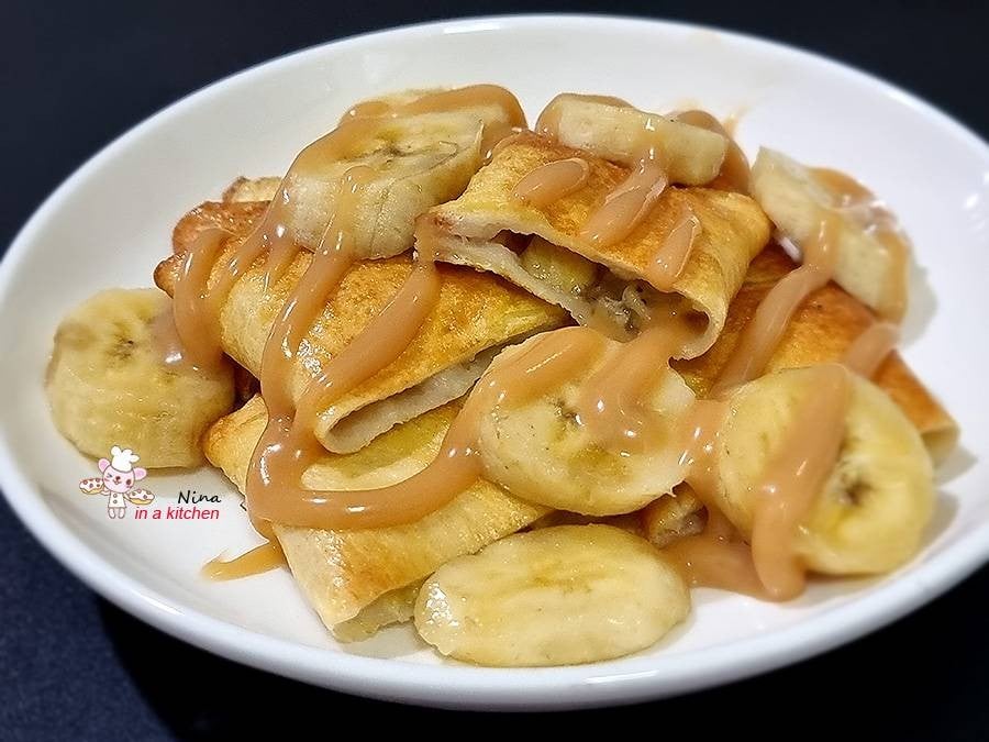[Philips Airfryer] ขนมปังไส้กล้วยหอม ซอสคาราเมล