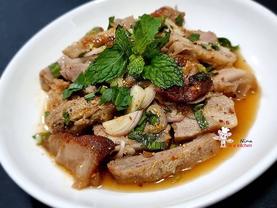 [Philips Airfryer] น้ำตกคอหมูย่าง