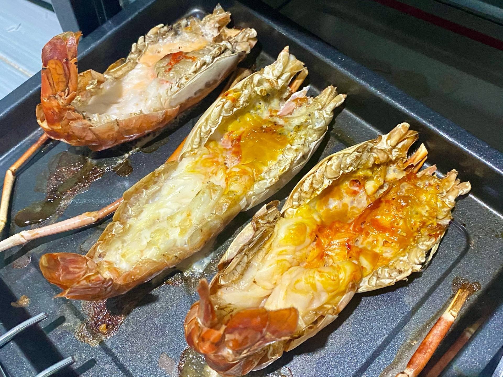 กุ้งแม่น้ำย่าง+กุ้งล็อบเตอร์นึ่ง+น้ำจิ้มซีฟู้ต