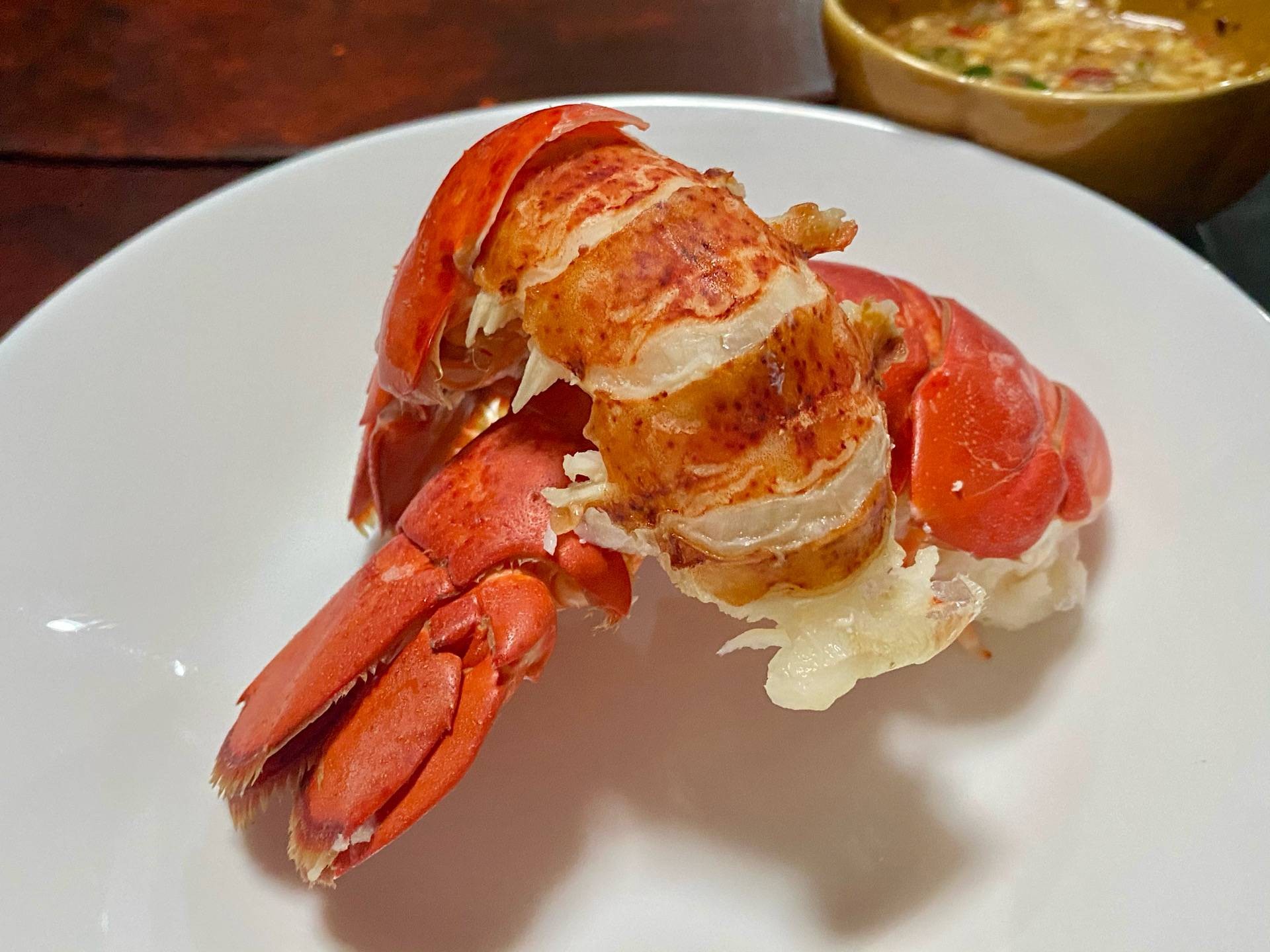 กุ้งแม่น้ำย่าง+กุ้งล็อบเตอร์นึ่ง+น้ำจิ้มซีฟู้ต