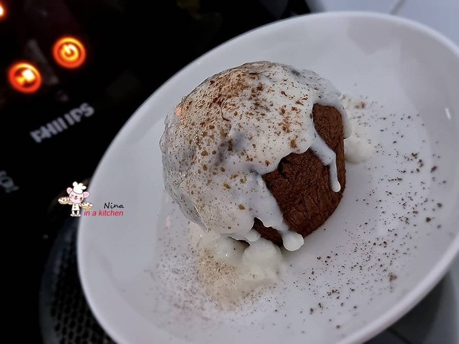 [Philips Airfryer] ฟัดจ์บราวนี่ซอสนมสด