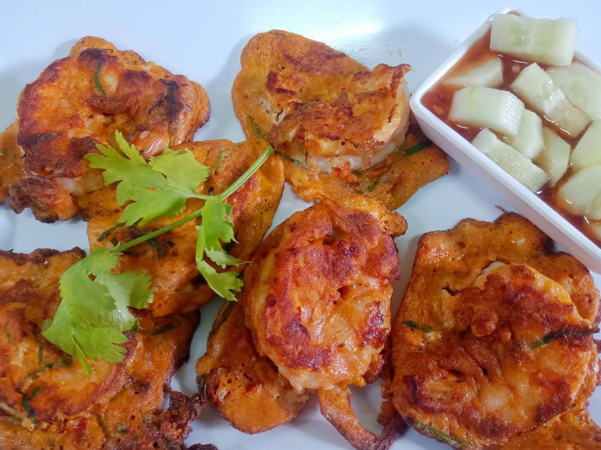 กุ้งทอดพริกแกง