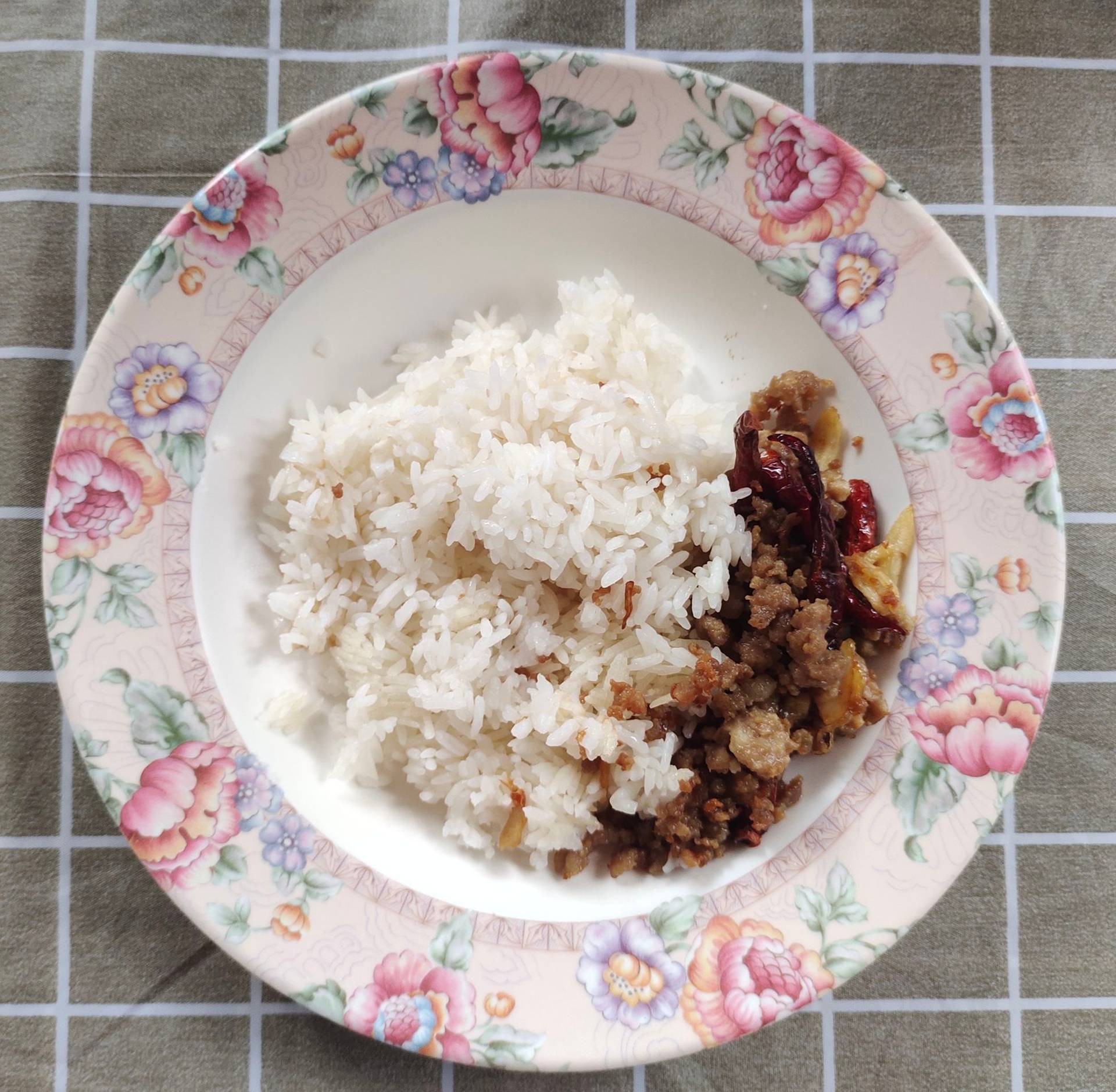 หมูสับผัดพริกแห้ง