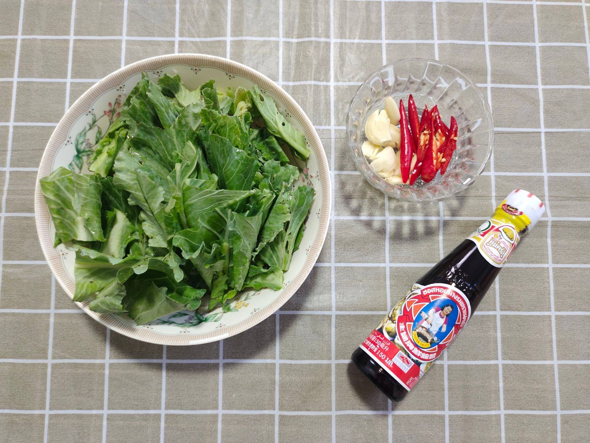 ผัดแขนงน้ำมันหอย