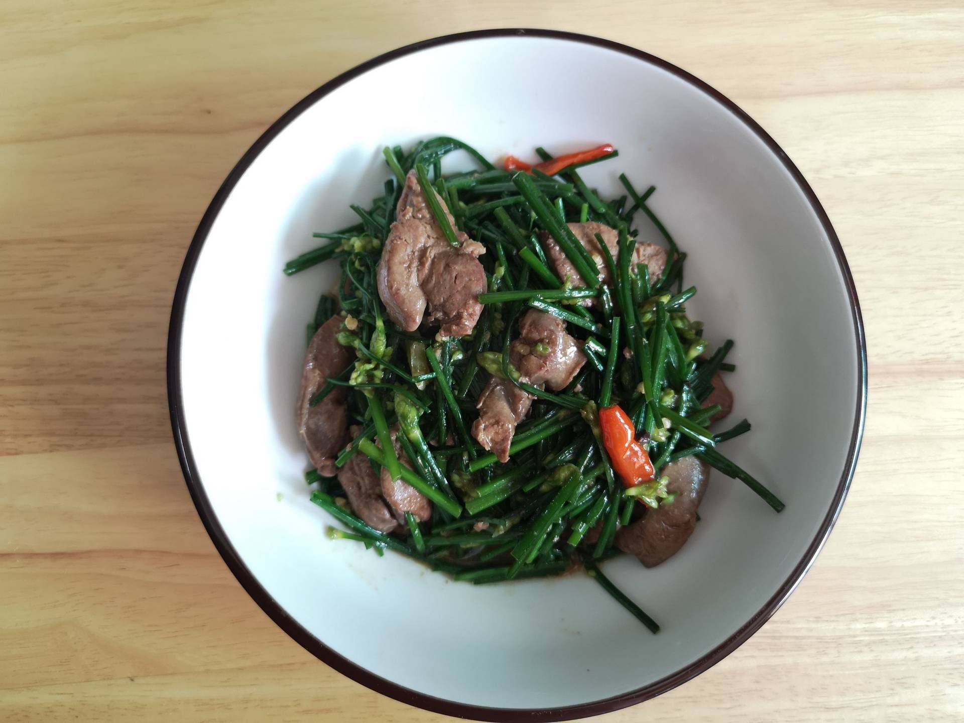 ตับไก่ผัดดอกกุ้ยช่าย