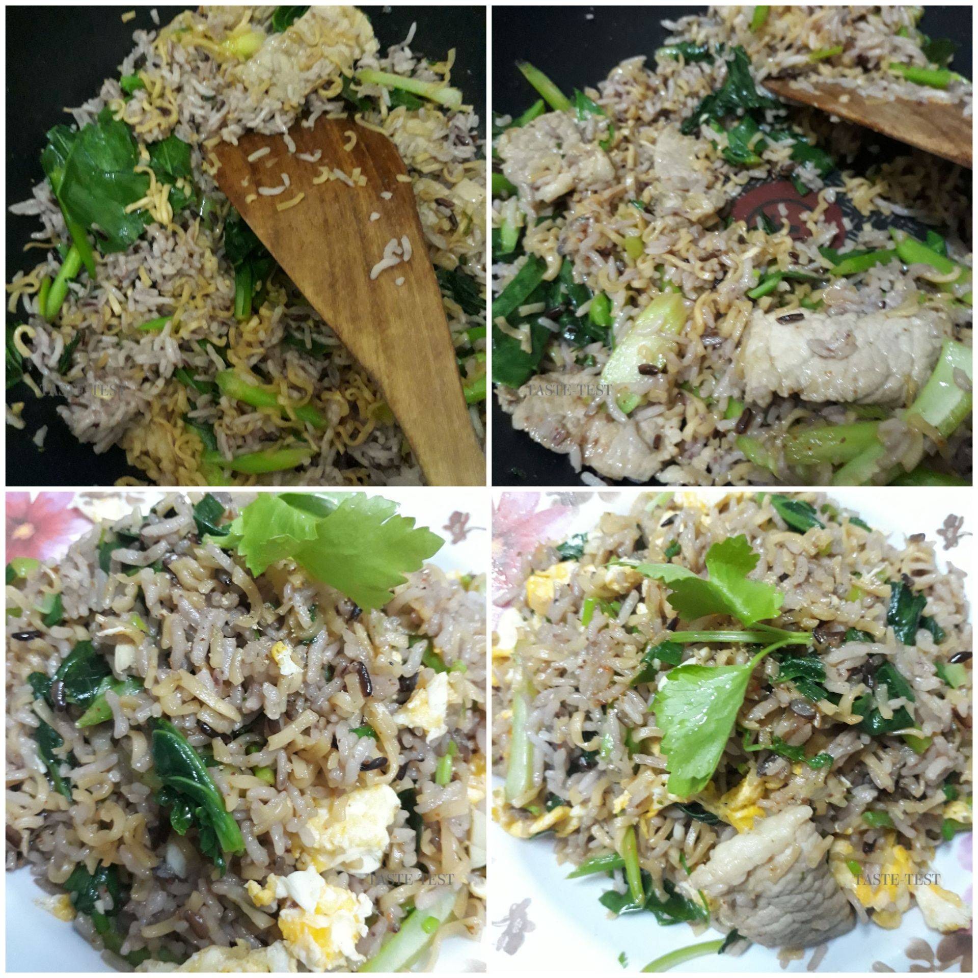 ข้าวผัดบะหมี่กึ่งฯรสหมูสับ 🍛🍲