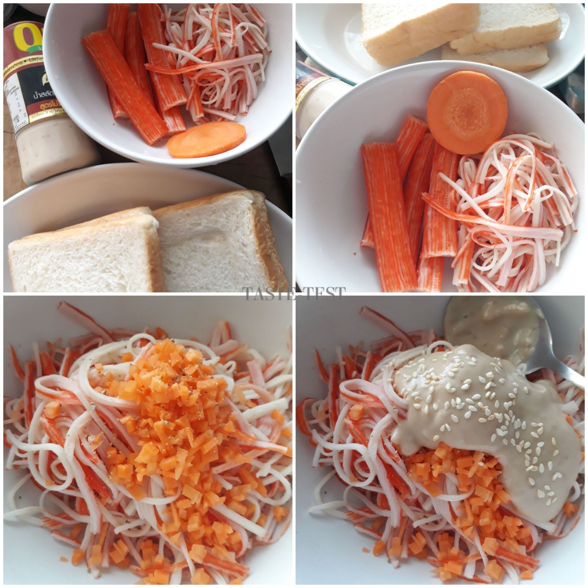 แซนวิชสลัดปูอัด
🥙🐟🥕