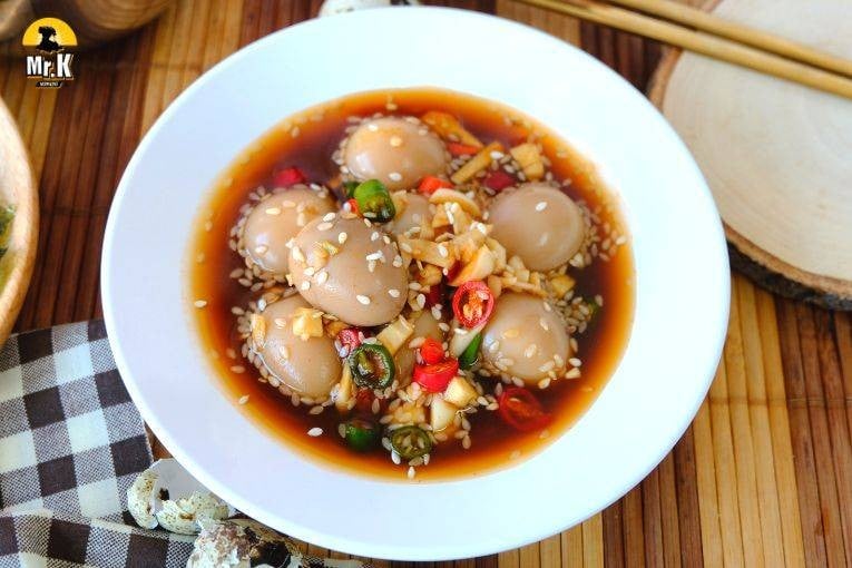 ไข่นกกระทาดองซีอิ๊วเกาหลี