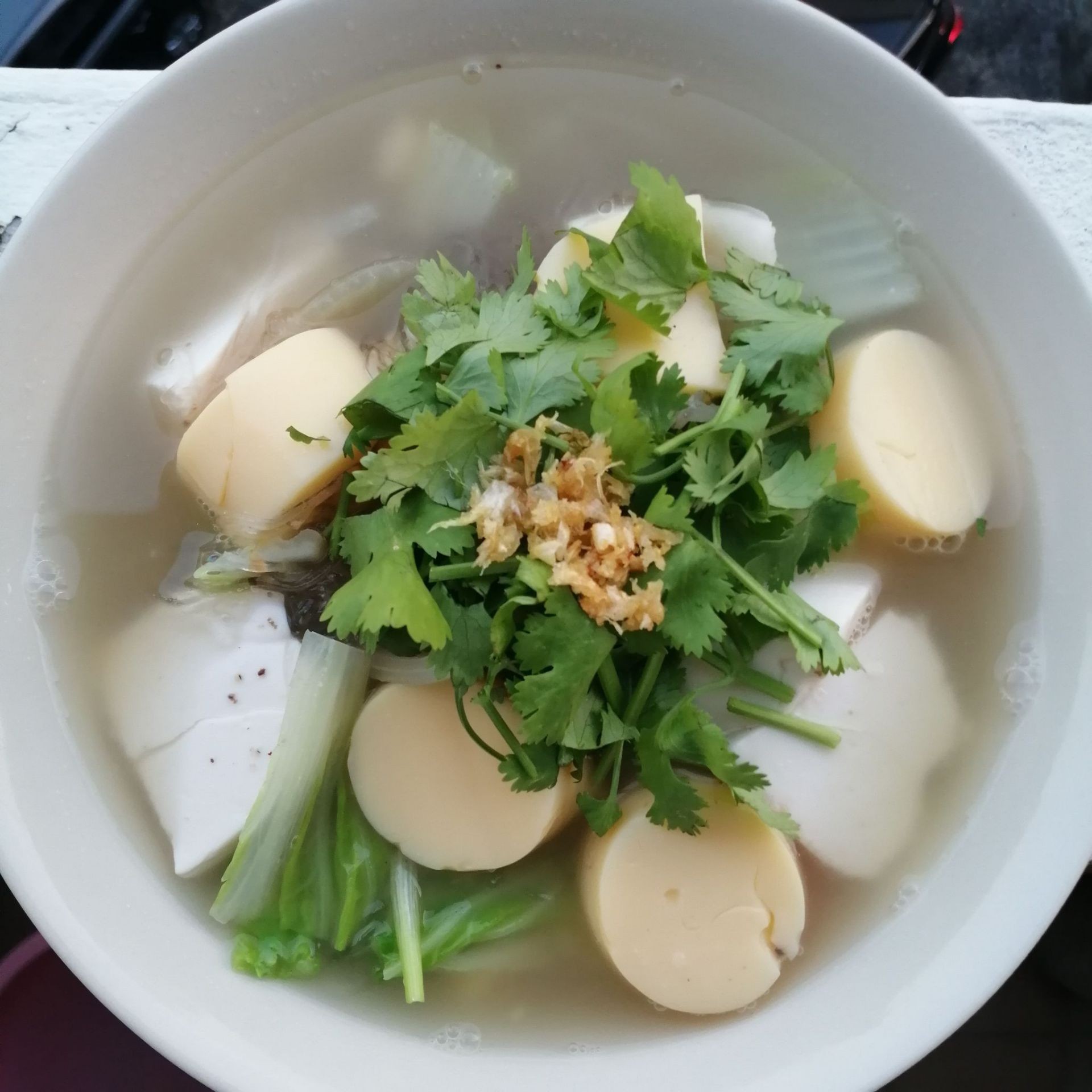 แกงจืดผักกาดขาวเต้าหู้ขาว/ไข่