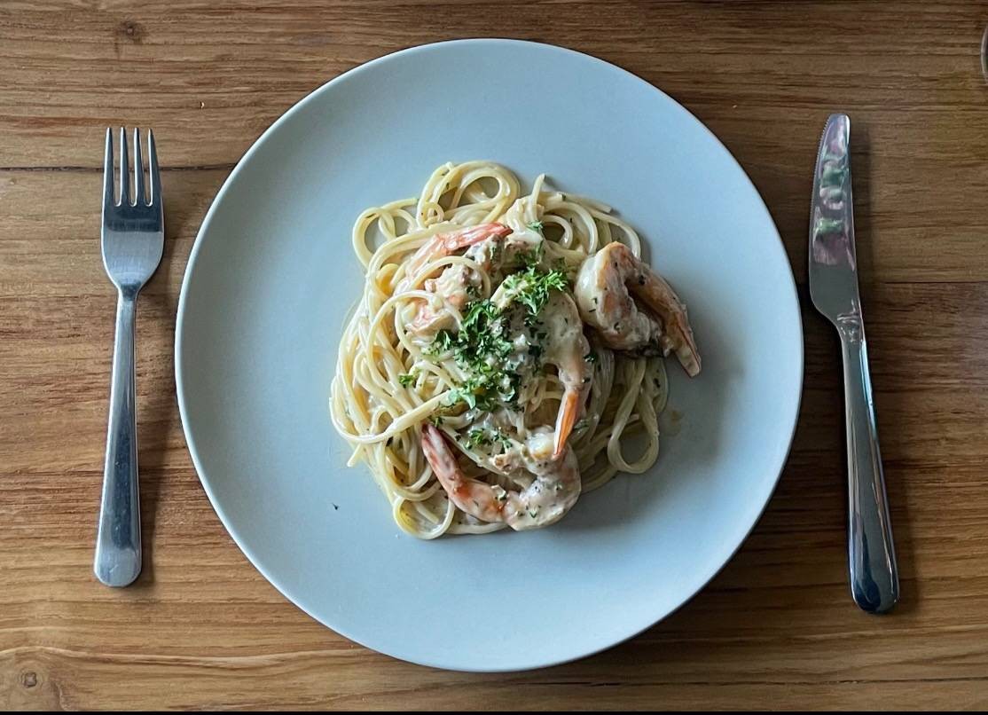 พาสต้าครีมกุ้ง