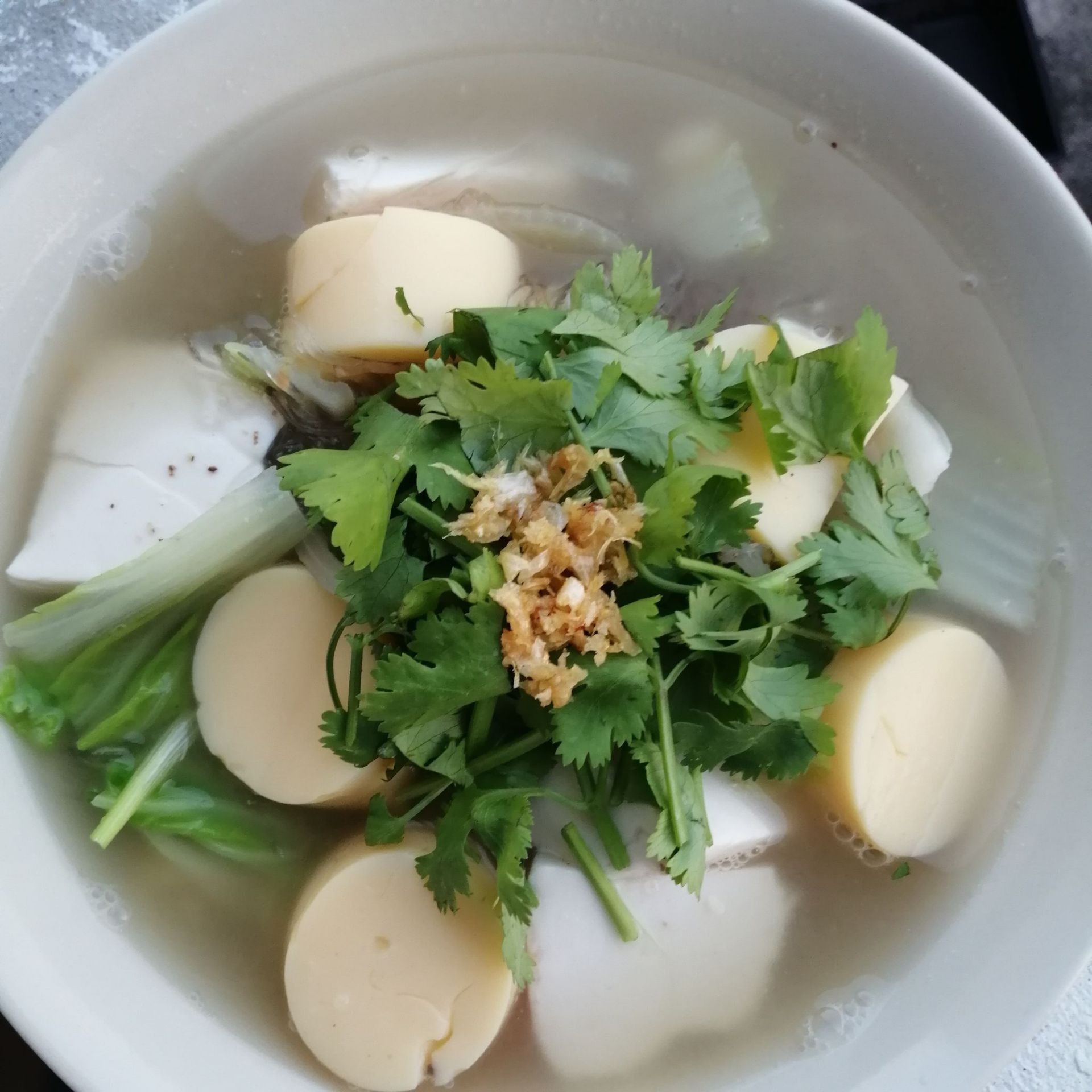 แกงจืดผักกาดขาวเต้าหู้ขาว/ไข่