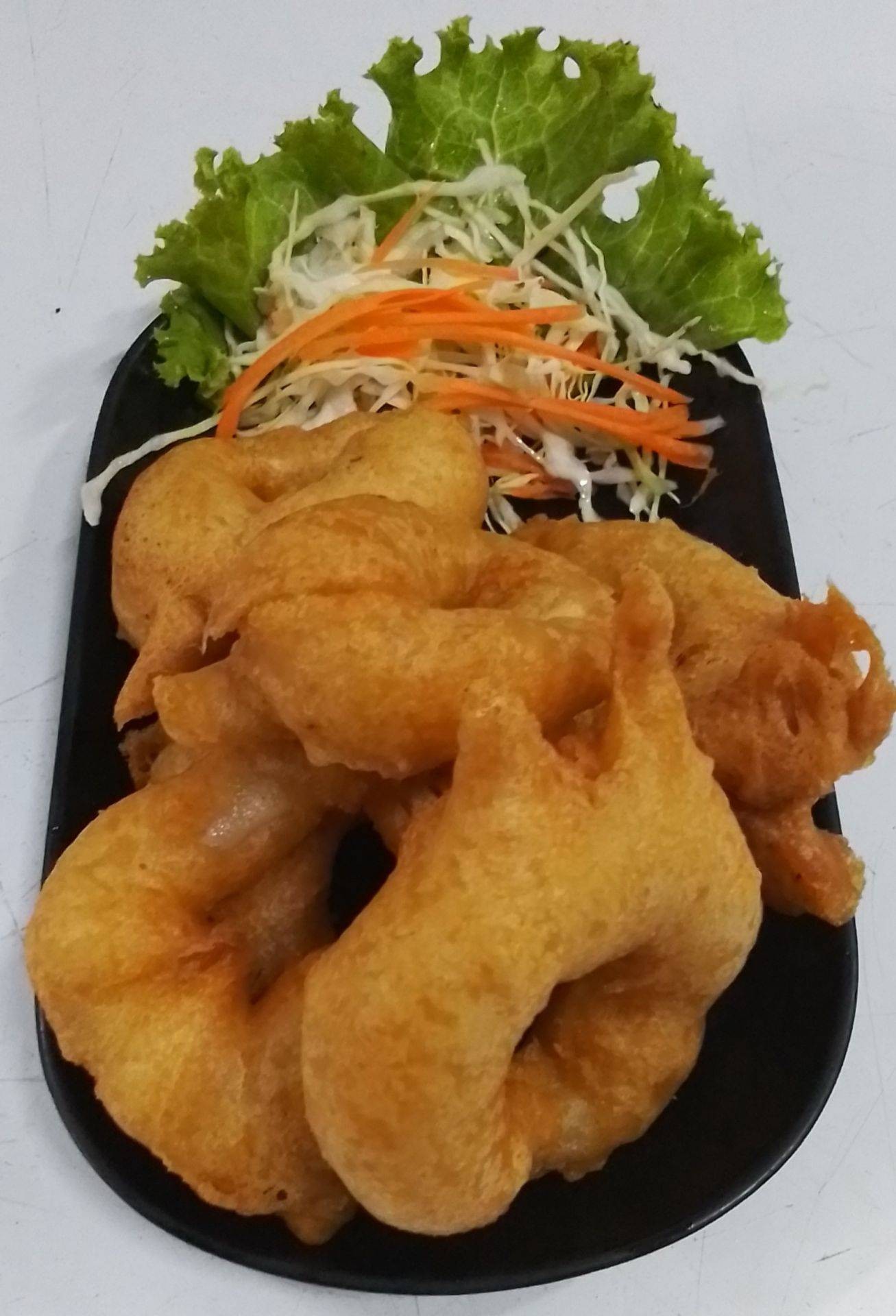 ปลาหมึกชุปแป้งทอด