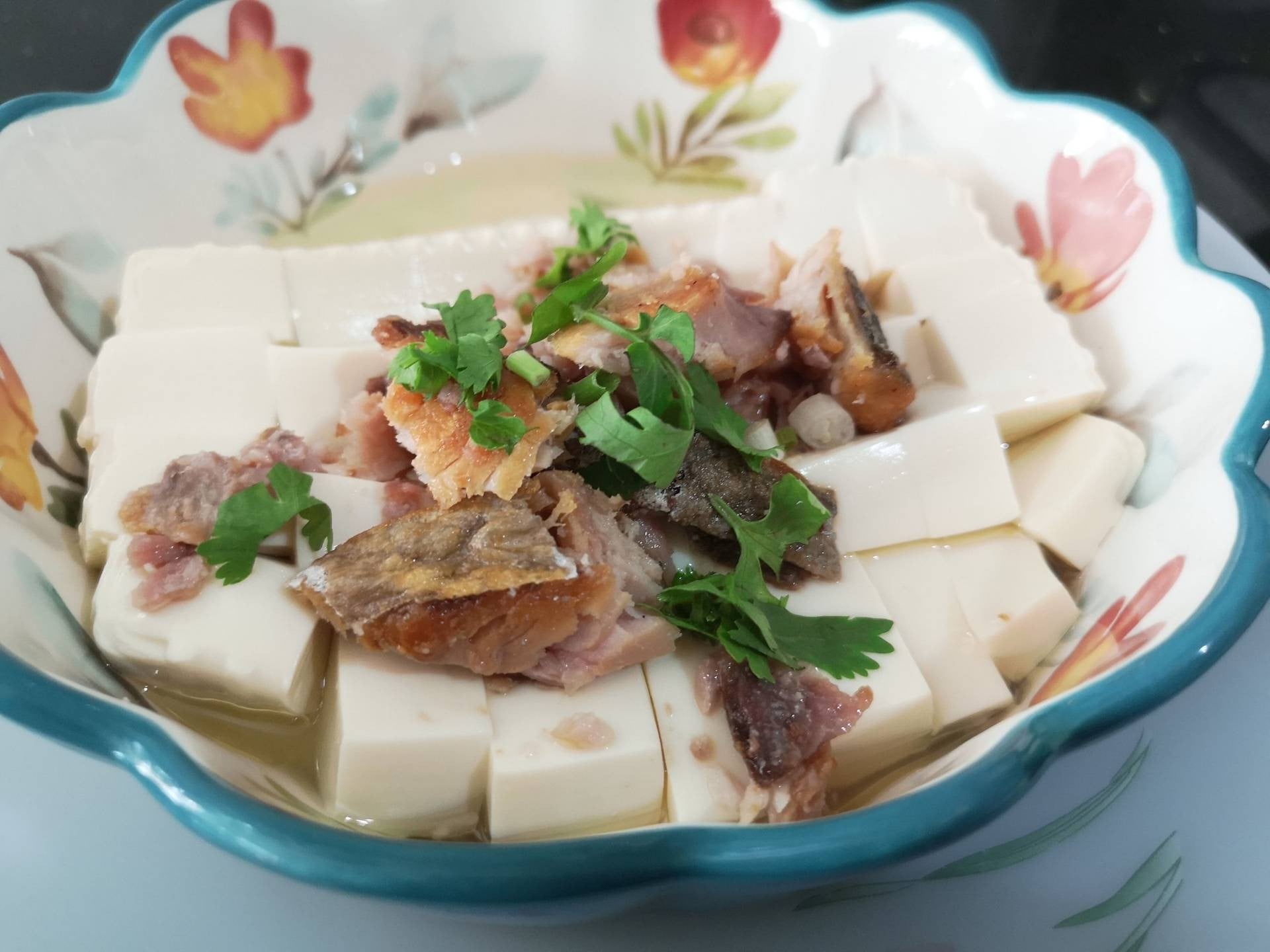 เต้าหู้ญี่ปุ่นนึ่งปลาเค็ม