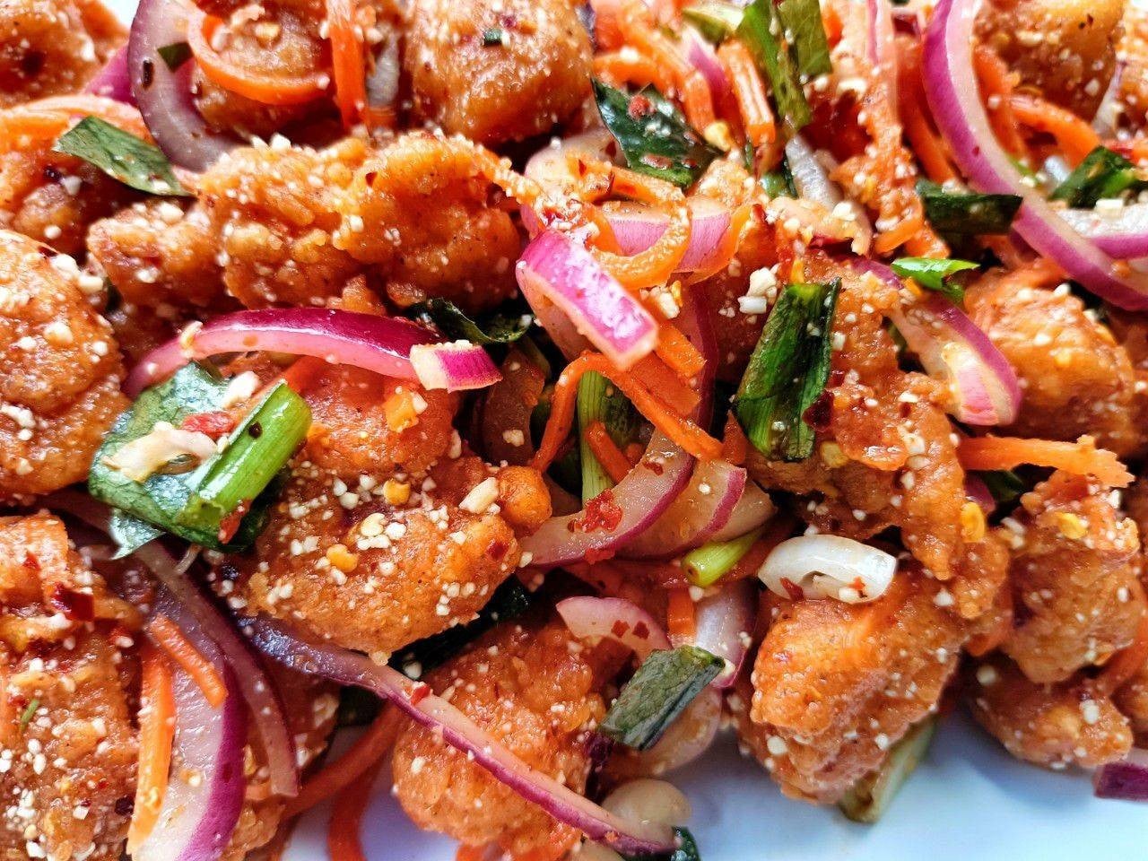 ยำไก่แซ่บ #wongnaichef