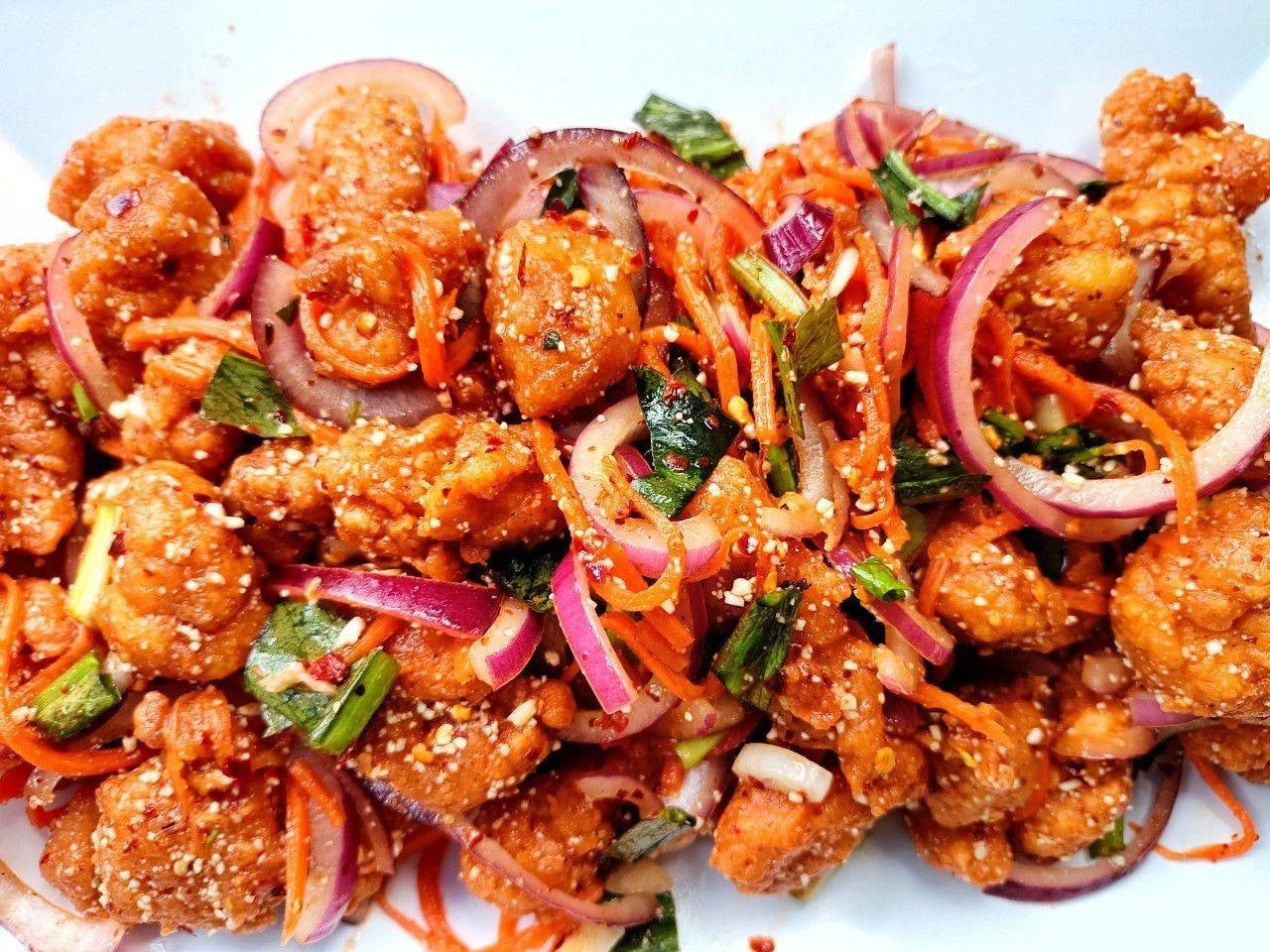 ยำไก่แซ่บ #wongnaichef