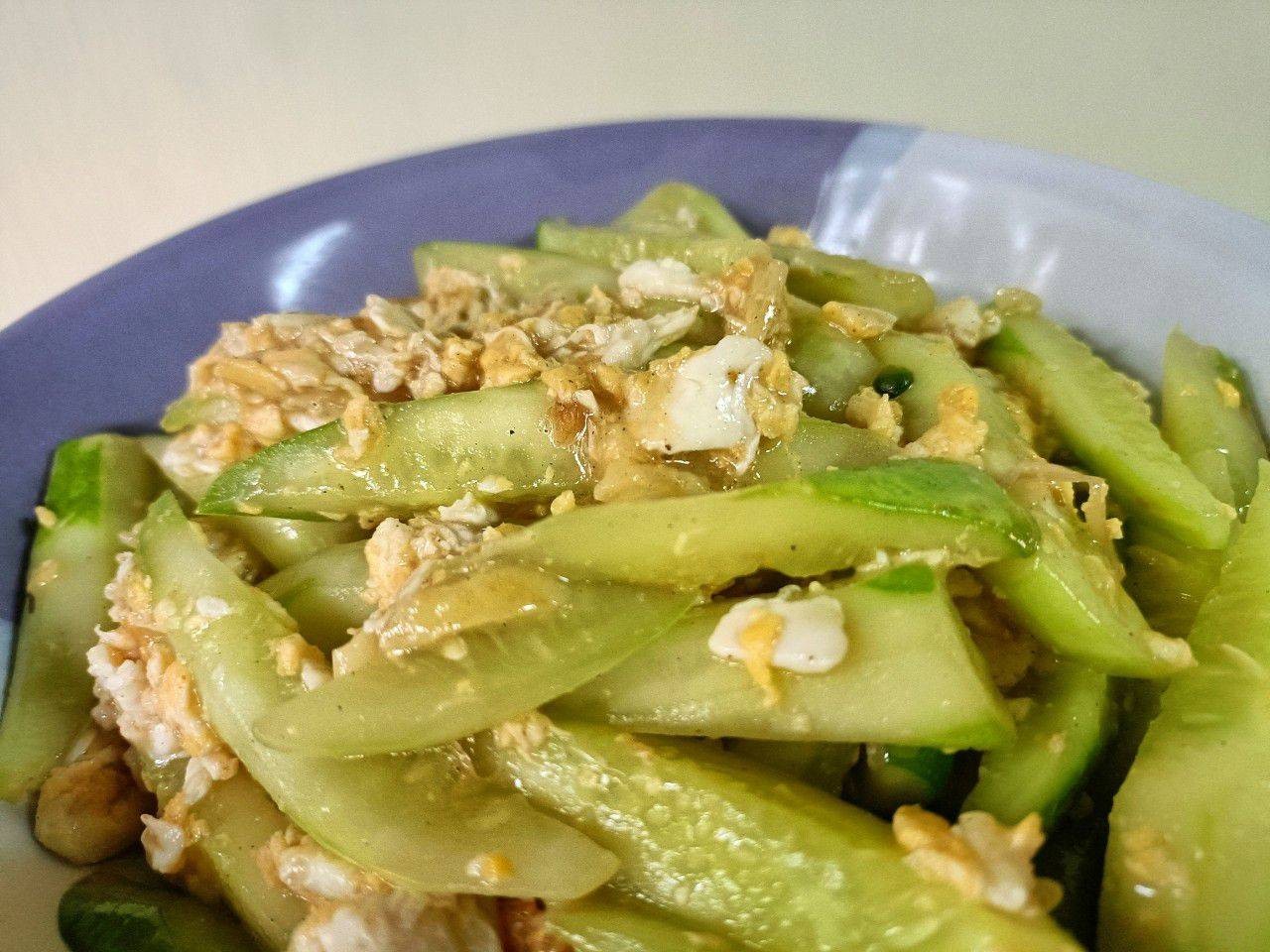 แตงกวาผัดไข่ #wongnaichef
