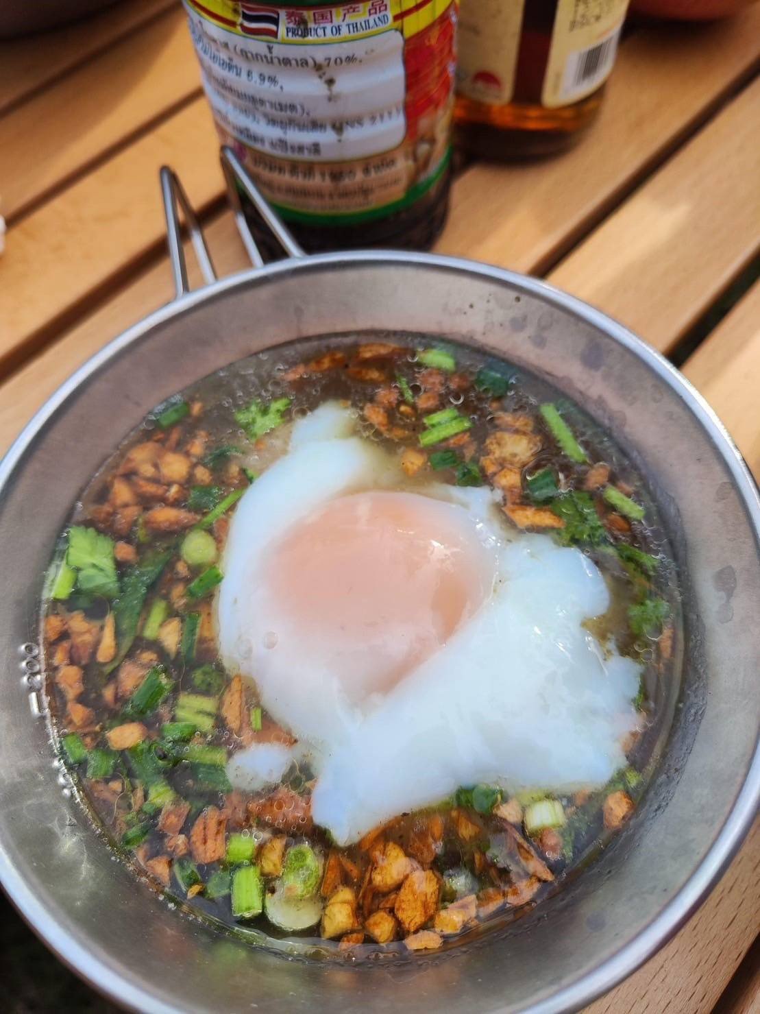 ข้าวต้มไข่ลวก