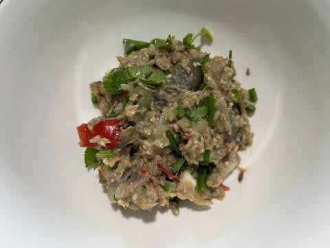 ซุปมะเขือ ปลาทูย่าง