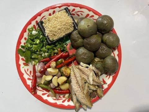 ซุปมะเขือ ปลาทูย่าง