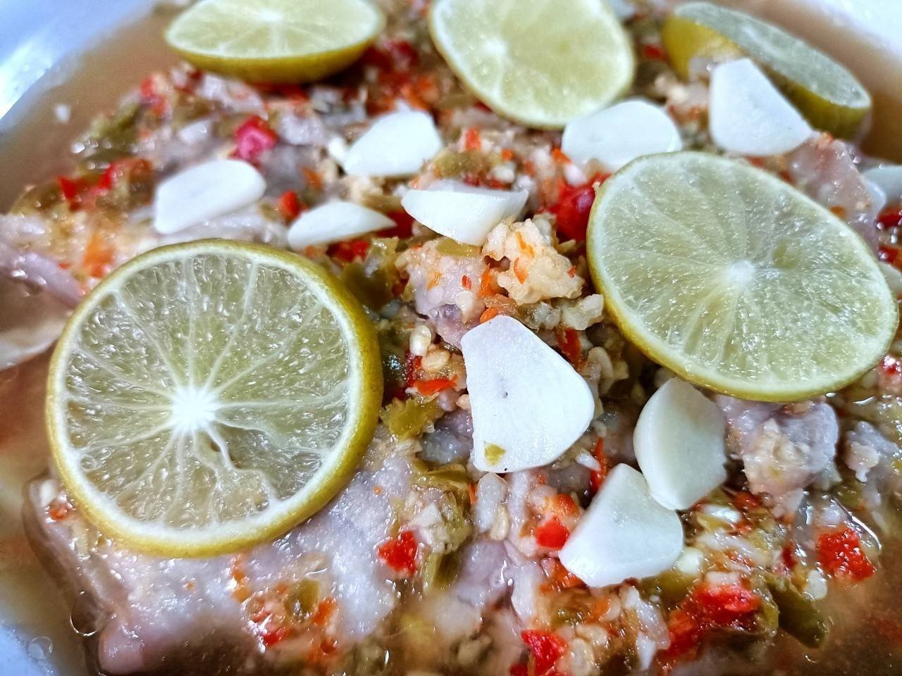 หมูนึ่งมะนาว 🍋‍🟩🌶️