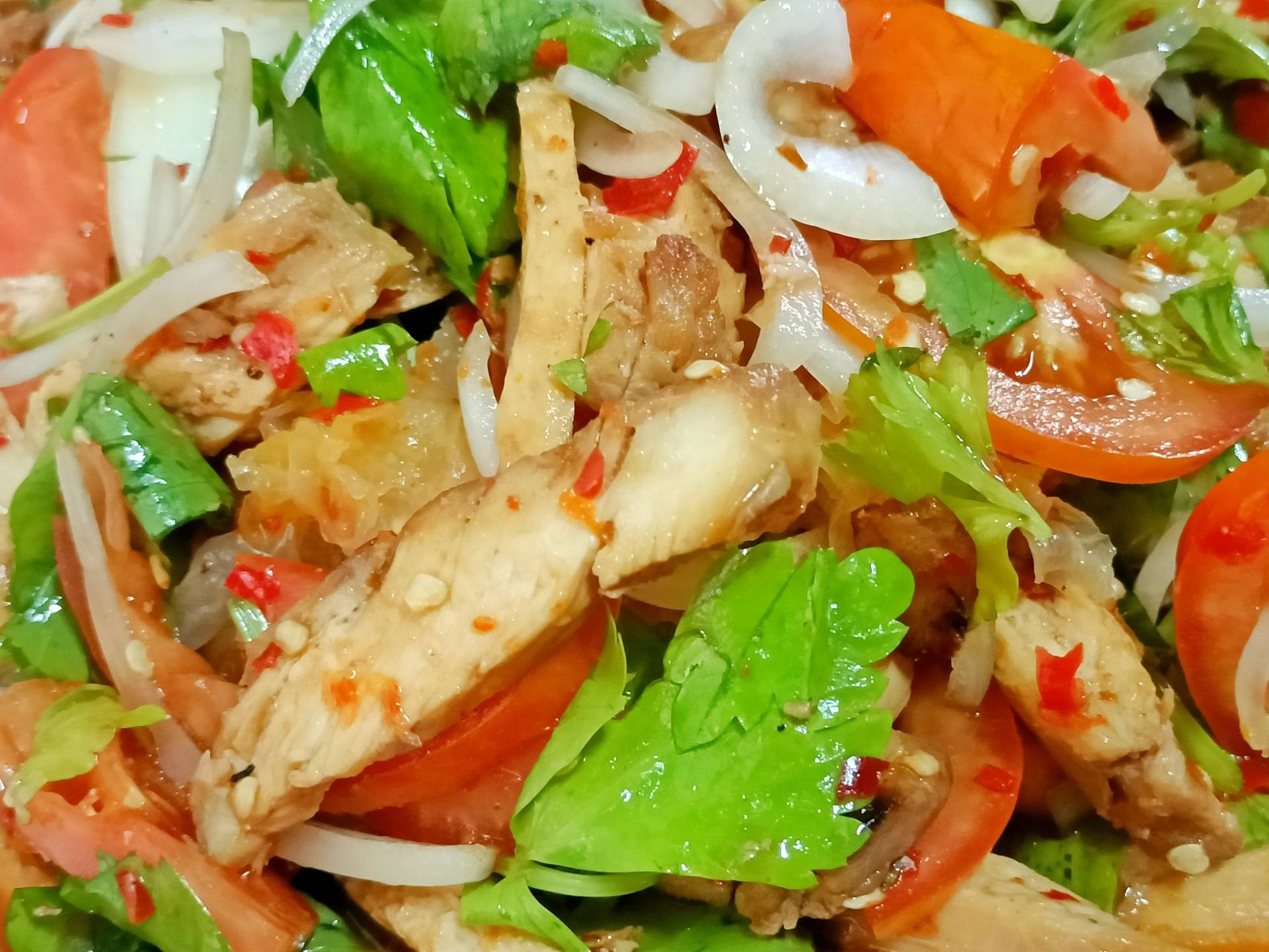 ยำไก่ย่าง 🌶️