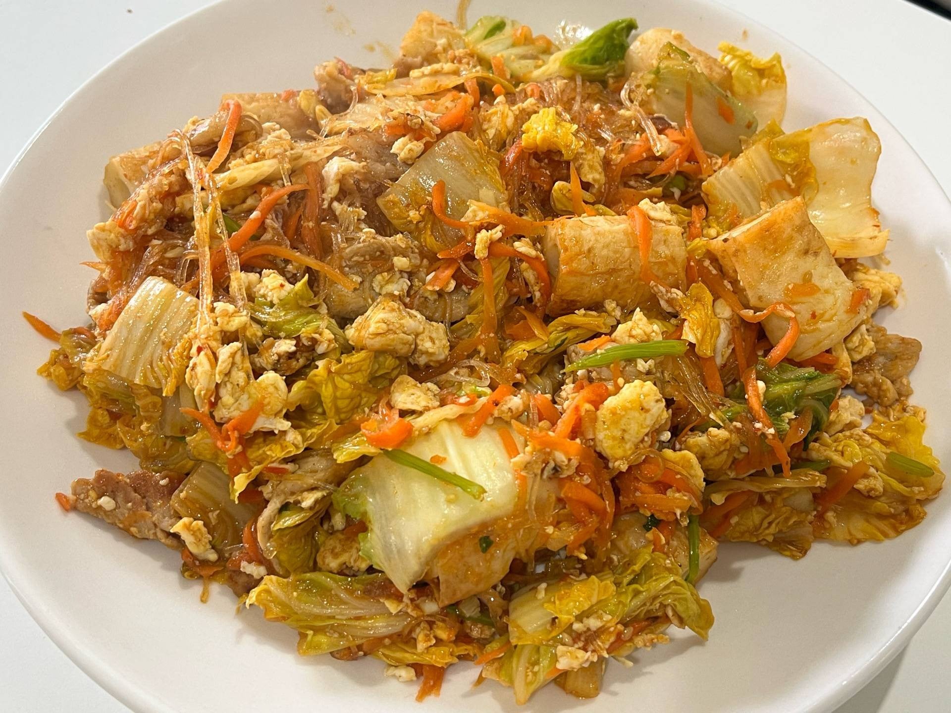 สุกี้แห้งหมู